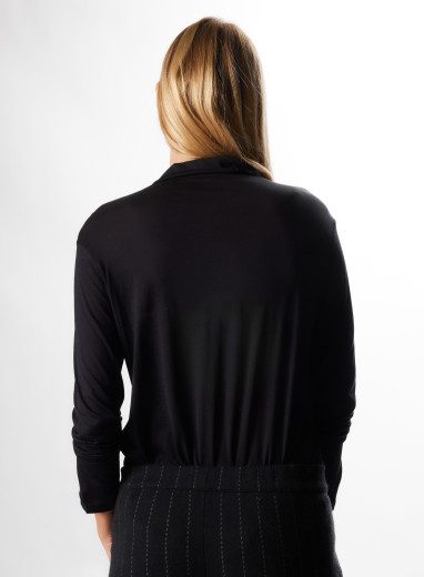  Janus Camiseta de manga larga para mujer 100% lana merina.  Lavable a máquina. Fabricado en Noruega, Negro - : Ropa, Zapatos y Joyería