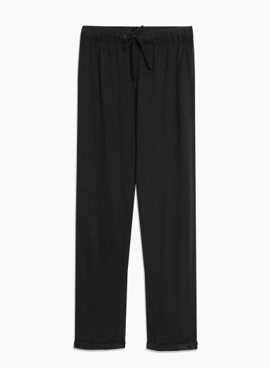 Pants in Linen / Elastane Black l Majestic Filatures