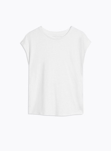 Sleeveless  t-shirt in Linen / Elastane