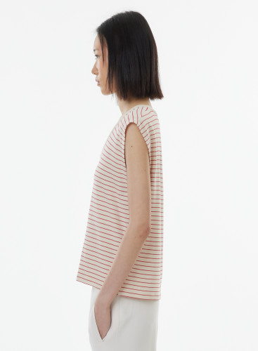 U-neck t-shirt in Viscose / Elastane