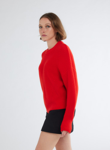 Long Sleeves Sweater Round neck in Merino Wool