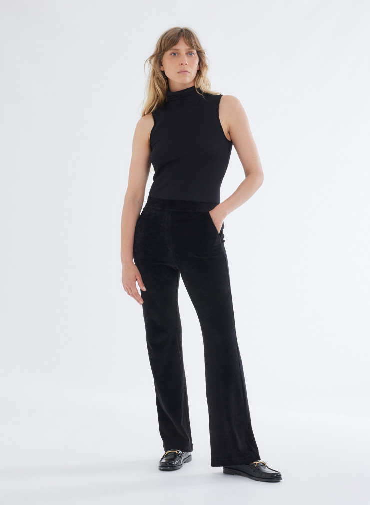 Pantalon velours en Coton / Modal