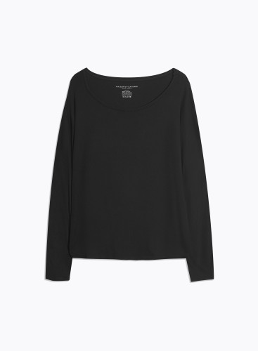 Long Sleeves Round neck T-shirt in Viscose / Elastane