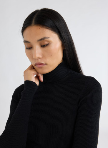 Long Sleeves Sweater Turtle neck in Merino Wool