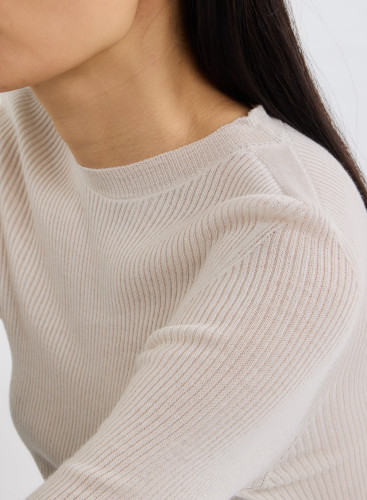 Long Sleeves Sweater Round neck in Merino Wool