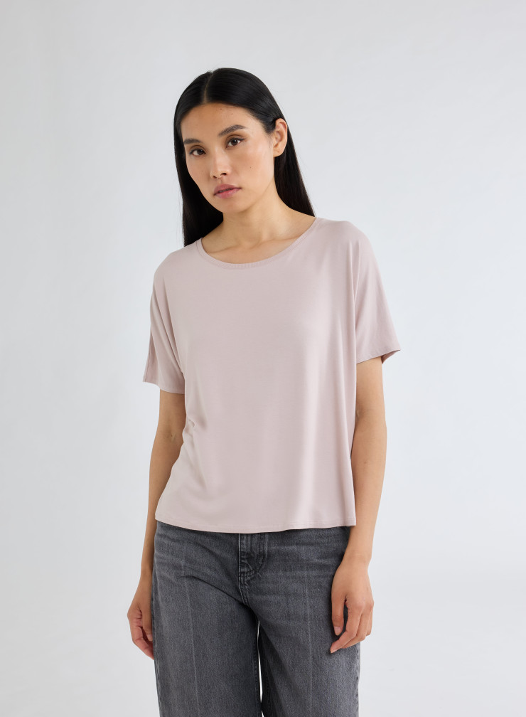 Short Sleeve T-shirt in Viscose / Elastane