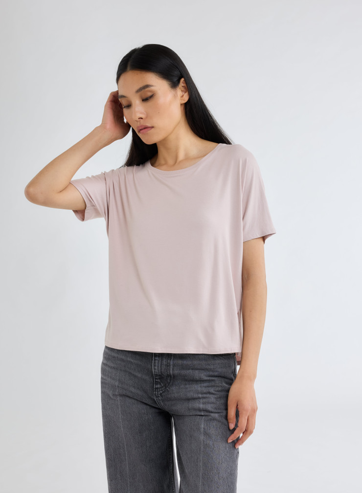 Short Sleeve T-shirt in Viscose / Elastane