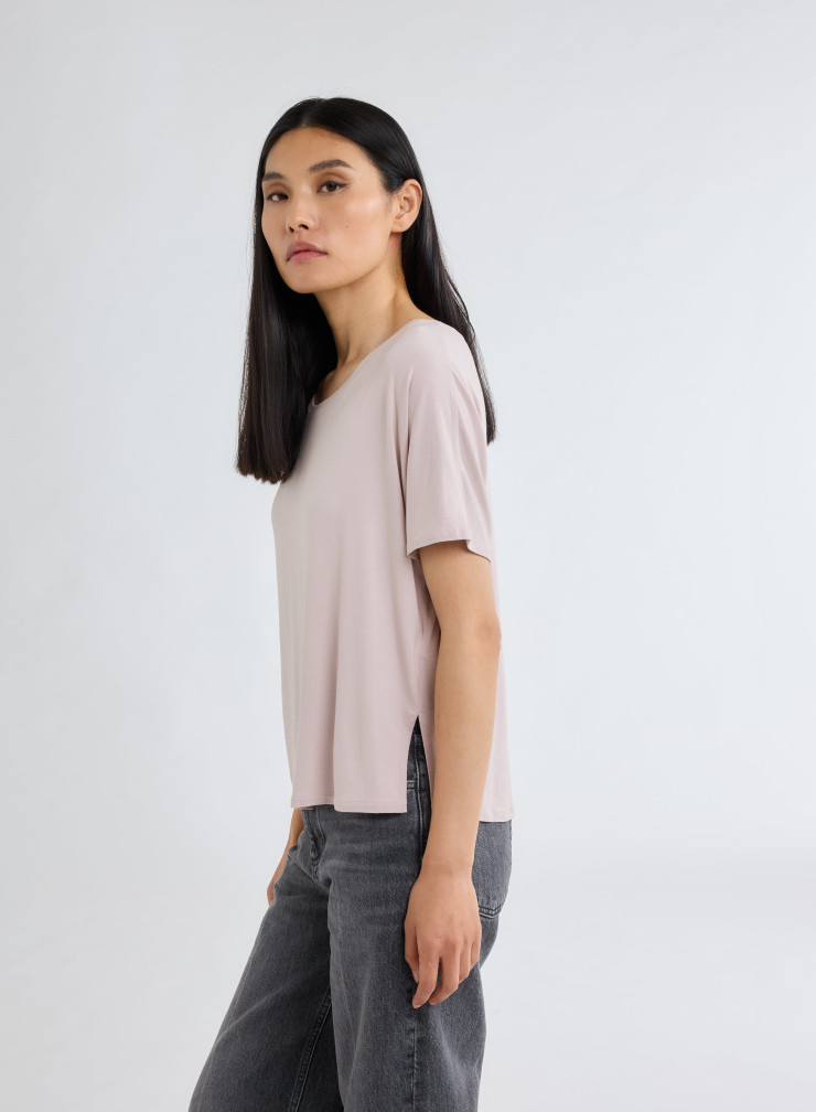 Short Sleeve T-shirt in Viscose / Elastane