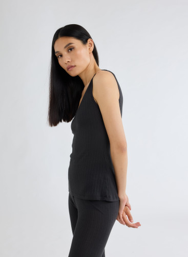 Sleeveless U-neck Tank Top in Organic Cotton / Modal / Elastane