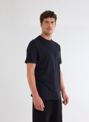 Cotton / Cashmere Short Sleeve Round Neck T-Shirt