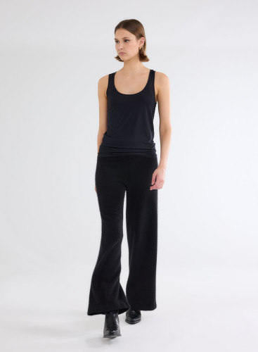 Sleeveless U-neck Tank Top in Micro Modal / Cashmere