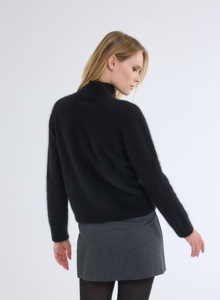 Pullovers Manches Longues Col Montant en Raccon wool / Polyamide