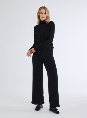 Long Sleeves Sweater V-neck in Viscose / Lurex / Polyamide