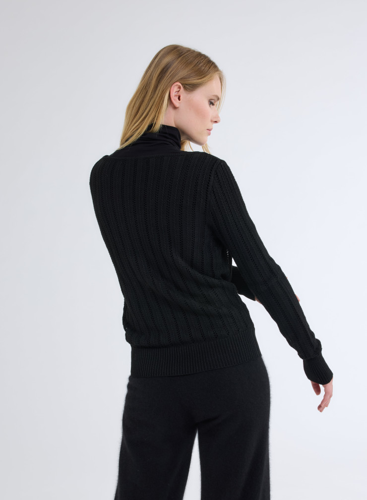 Pullovers Manches Longues Col V en Viscose / lurex / Polyamide