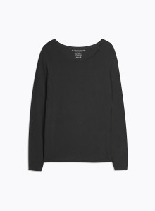 Long Sleeves Round neck T-shirt in Viscose / Elastane