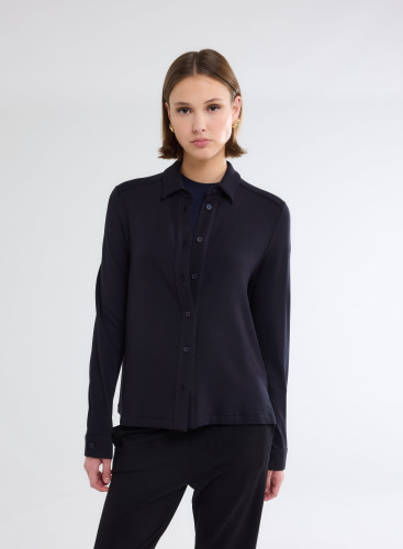 Long Sleeves Shirt in Viscose / Elastane