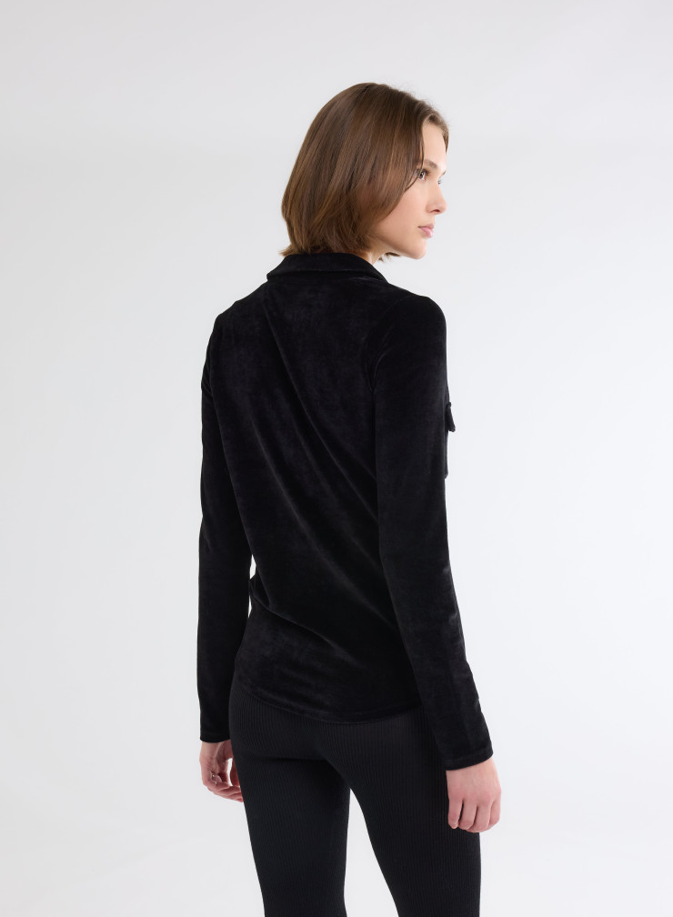 Long Sleeves Shirt in Organic Cotton / Modal / Elastane