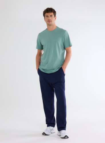 Short Sleeves Round neck T-shirt in Organic Cotton / Cashmere