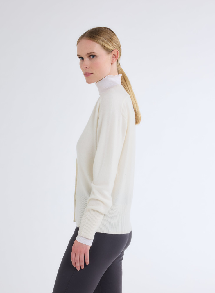 Long sleeves Cardigan V-neck in Cashmere