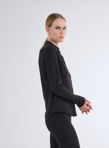 Long Sleeves Shirt in Organic Cotton / Cashmere