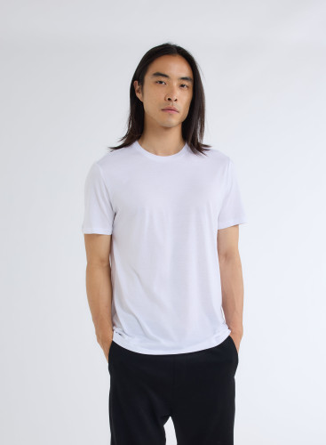 Lyocell / Organic Cotton Short Sleeve Round Neck T-Shirt