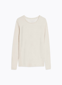 Long Sleeves Round neck T-shirt in Organic Cotton / Cashmere