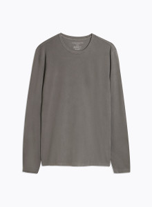 Long Sleeves Round neck T-shirt in Organic Cotton / Elastane