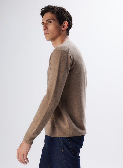 "Cashmere Long Sleeve Round Neck Pull" - MAJESTIC FILATURES