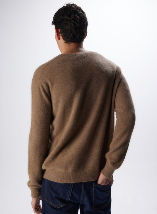 Pull Bison Col Rond Manches Longues en Raccon wool / Polyamide - MAJESTIC FILATURES