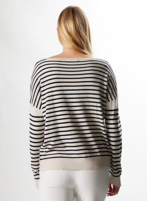 "Organic Cotton Sailor neck Pull" - MAJESTIC FILATURES