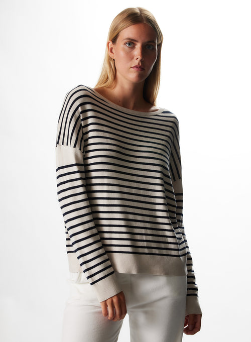 "Organic Cotton Sailor neck Pull" - MAJESTIC FILATURES