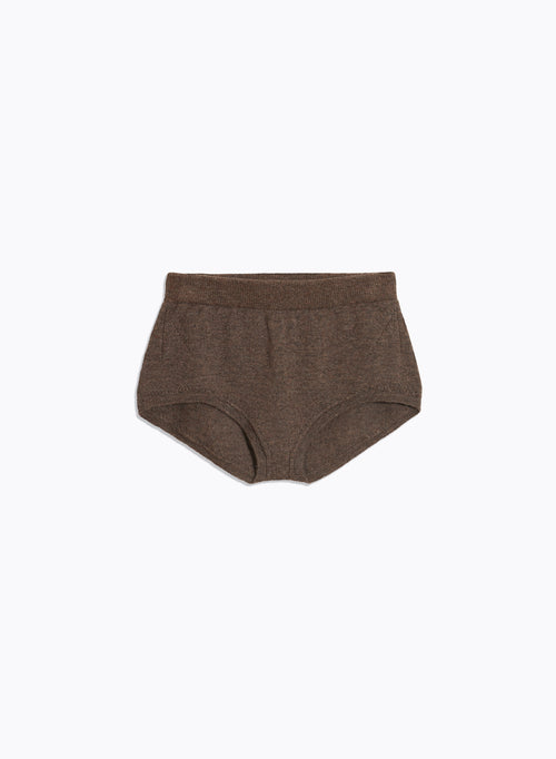 Brown Wool and Cashmere Short - MAJESTIC FILATURES