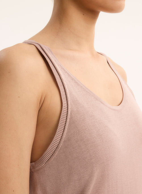 Blue V-Neck Tank Top - MAJESTIC FILATURES