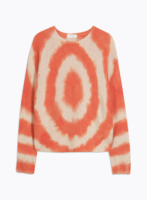 Pull orange Col Rond Manches Longues - MAJESTIC FILATURES