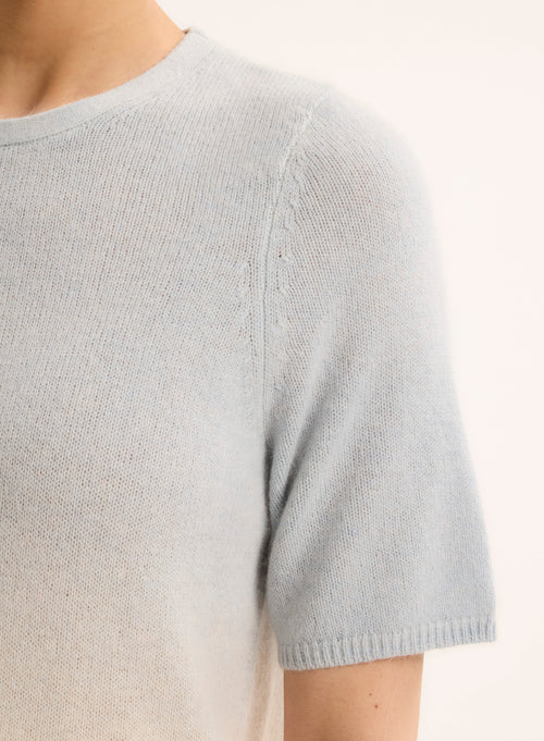 White Round Neck Long Sleeve Sweater - MAJESTIC FILATURES