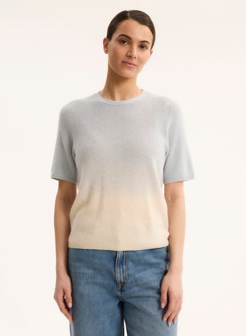 White Round Neck Long Sleeve Sweater - MAJESTIC FILATURES