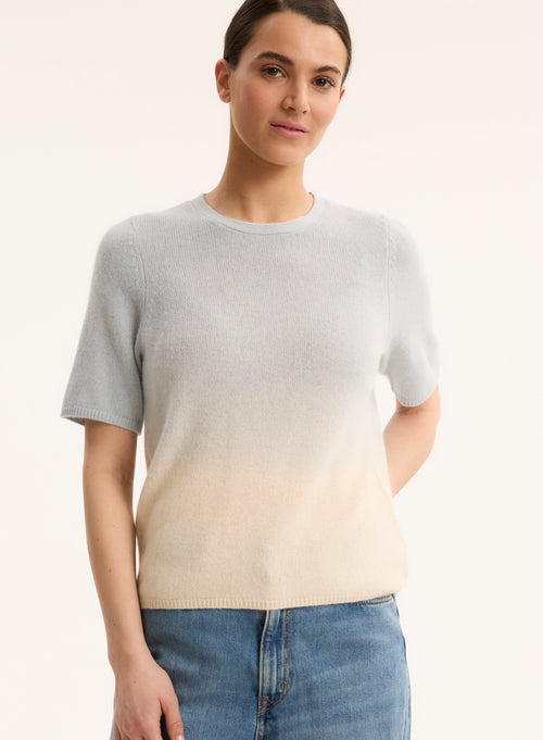 White Round Neck Long Sleeve Sweater - MAJESTIC FILATURES