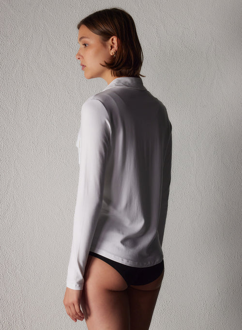 "Anna 2 pocket shirt in Vicose / Elastane" - MAJESTIC FILATURES