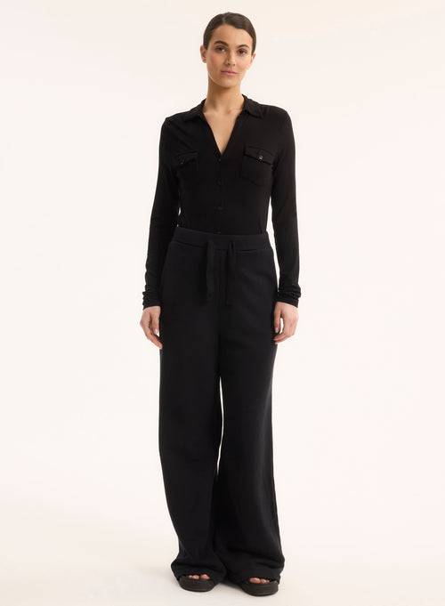 Anna 2 pocket shirt in Vicose / Elastane - MAJESTIC FILATURES