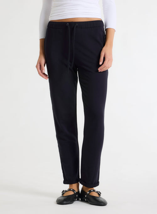 Daphne Viscose / Elastane cuffed hem pants - MAJESTIC FILATURES