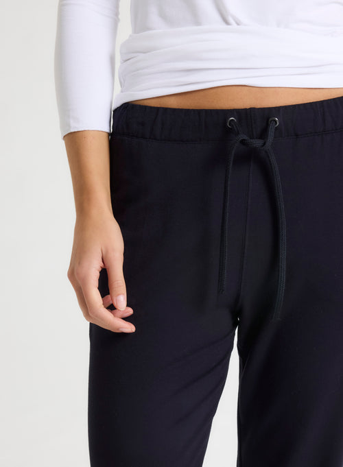 Daphne Viscose / Elastane cuffed hem pants - MAJESTIC FILATURES