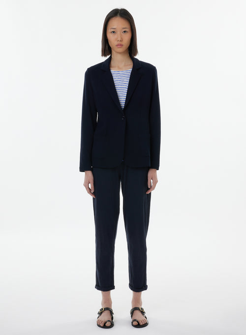 "Diane 1-button jacket in Viscose / Elastane" - MAJESTIC FILATURES