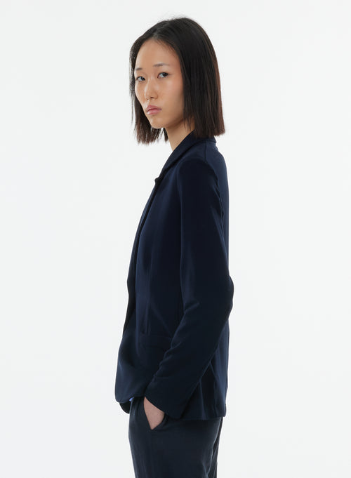 "Diane 1-button jacket in Viscose / Elastane" - MAJESTIC FILATURES