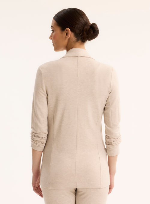 Chaqueta de manga larga beige en viscosa / elastano - MAJESTIC FILATURES