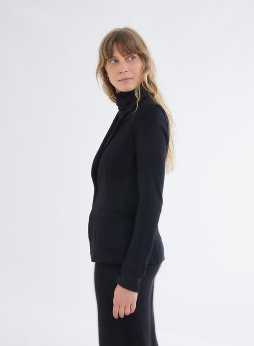 "Diane 1-button jacket in Viscose / Elastane" - MAJESTIC FILATURES