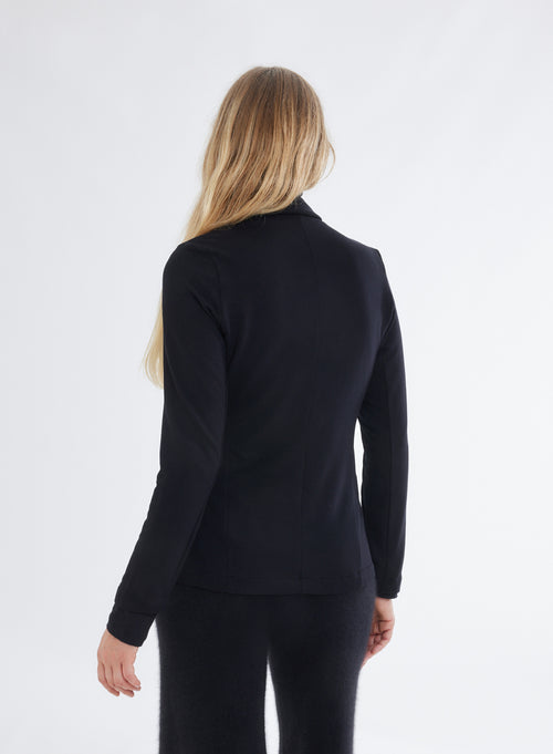 "Diane 1-button jacket in Viscose / Elastane" - MAJESTIC FILATURES