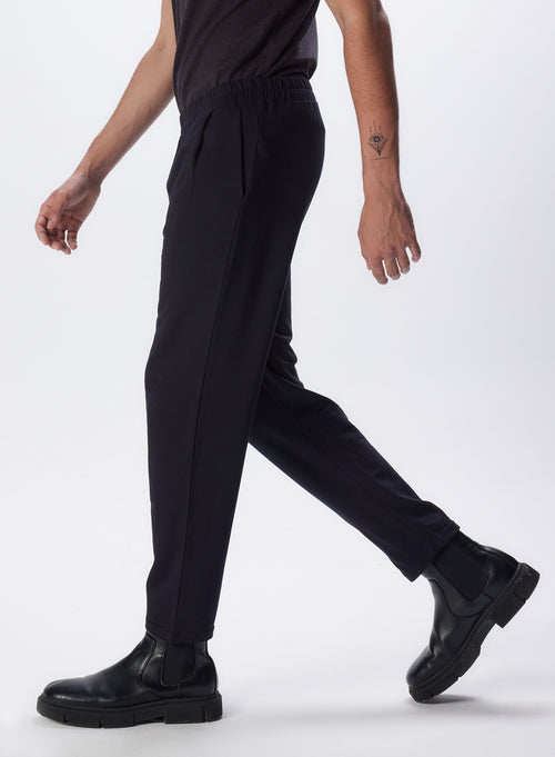 Pantalon Marine en Viscose / Elasthanne - MAJESTIC FILATURES