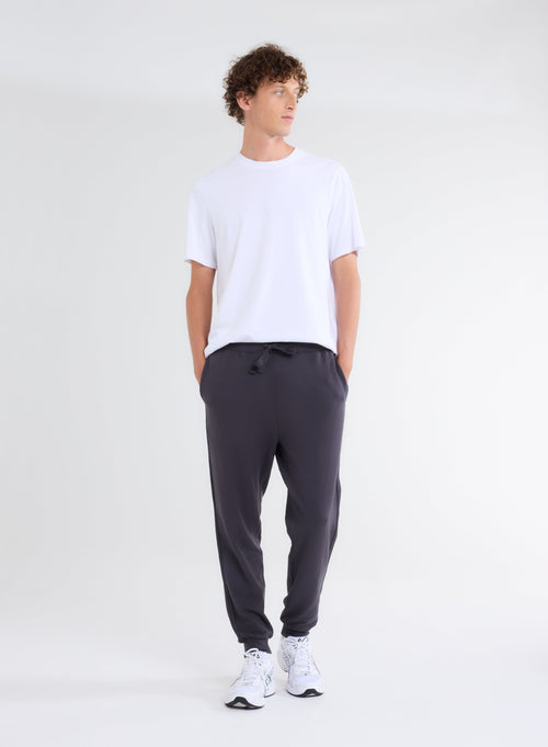 Pantalon Bleu Gris avec Poches en Viscose et Élasthanne - MAJESTIC FILATURES