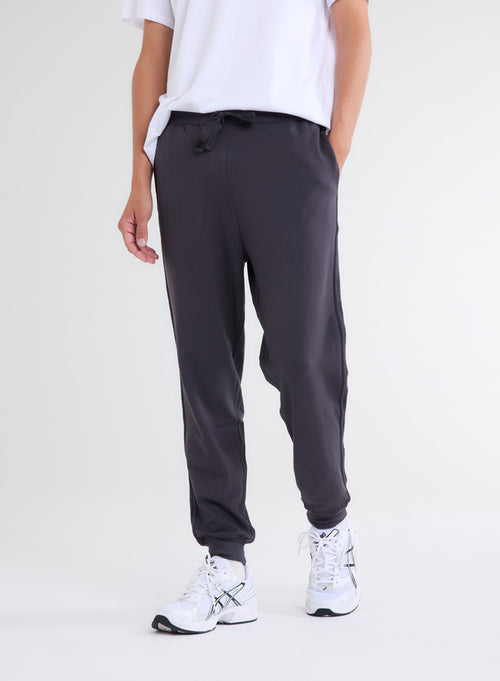 Pantalon Bleu Gris avec Poches en Viscose et Élasthanne - MAJESTIC FILATURES