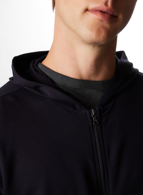 "Viskose / Elasthan Kapuzenpullover mit Fleece" - MAJESTIC FILATURES